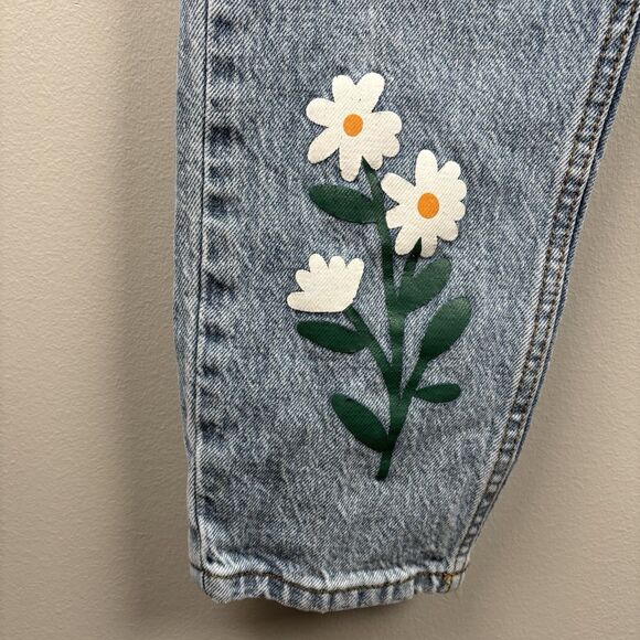 DISNEY Bambi Thumper Jeans High Rise Mom Stretch 29 Denim Womens Size 9 - Picture 7 of 13